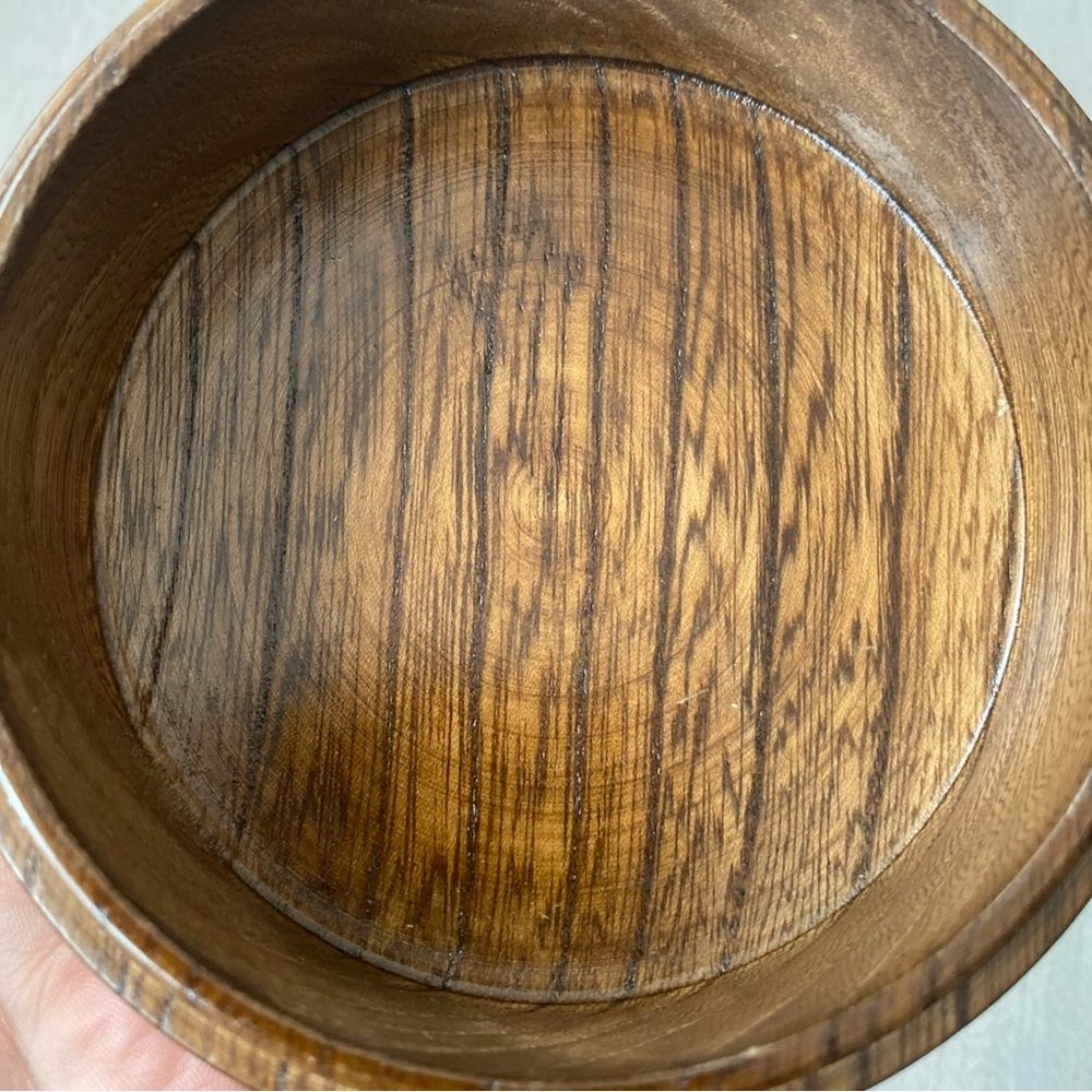 Vintage Patty By Edna Hibel Wood Round Box Trinket/Vanity/Jewelry Signed wood - Picture 9 of 14
